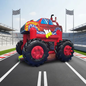 Château gonflable géant pour enfants sur le thème des monster trucks, pour fêtes en plein air, en PVC, château gonflable, structure <span class=keywords><strong>de</strong></span> saut gonflable - Product Image 1