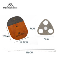 Mountainhiker Crochet triangulaire en acier inoxydable pour le camping en plein air, pour ranger et transporter de petits accessoires et objets