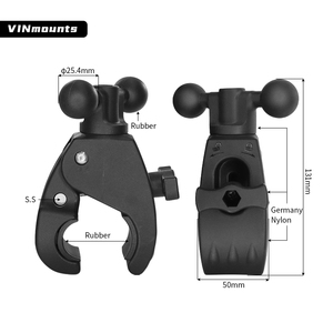 VINmounts Small B-Type Clamp 1-Inch Dual Ball Mount, Compatible with 1-Inch Dual Slot Arms, Clamping Diameter 26mm to 50mm - Product Image 6