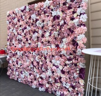 Panneaux décoratifs de mariage, mur de fleurs artificielles en pivoines