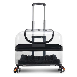 Maleta Transparente de Gran Capacidad para Mascotas, con Ruedas Giratorias, Transpirable y Portátil para Exteriores - Product Image 6