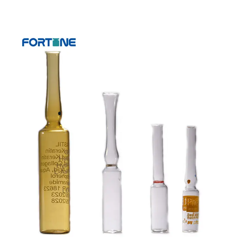 Ampoule Fortune Injection Clear Amber 4ml Petite ampoule pharmaceutique en verre de type D