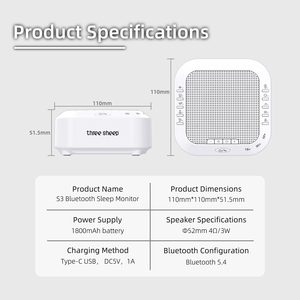เครื่องช่วยการนอนหลับ OEM 28 เสียงผ่อนคลาย วัสดุ ABS เครื่องเสียงช่วยให้นอนหลับลึก ไฟกลางคืนสำหรับเด็ก เครื่องเสียงไวท์นอยส์แบบพกพาสำหรับเด็กทารก - Product Image 6