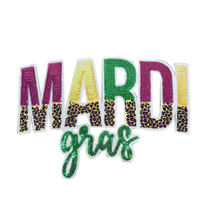 <span class=keywords><strong>Patch</strong></span> brodé en chenille à paillettes personnalisé pour les fêtes, grand format, pour vêtements - Product Image 2