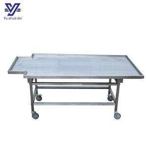 मानवीकरण डिजाइन चिकित्सा डिसेटिंग ट्रॉली और मोर्चरी कार्ट 304 स्टेनलेस स्टील 150 किलोग्राम क्षमता युसुओडा ब्रांड - Product Image 4