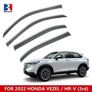 Deflectores de Viento para Puertas de Coche, Protectores de Lluvia, 4 Piezas, SS304 + PC, para Honda HRV 2022 - Product Image 2