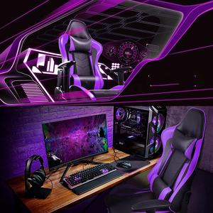 Ddp – chaise de repos bon marché, livraison gratuite, accoudoirs fixes de jeu, Stuhl, dossier haut, course, inclinable, violette, chaise de jeu pour adultes - Product Image 2