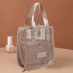 Large Capacity Mesh <b>Storage</b> Bag Cosmetic Bag Lipstick Key Coin Purse Handbags Travel Transparent Pouch <b>Makeup</b> Bag - Product Image 2