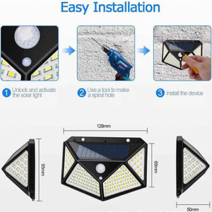 IP65 Waterproof Outdoor Solar <b>LED</b> <b>Light</b> <b>with</b> <b>Motion</b> <b>Sensor</b> 3 Modes 4100K Neutral White Dimmable for Garden Street Decoration - Product Image 6