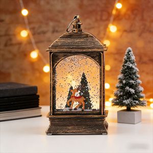 Lámpara de Globo de Nieve Navideña con Luz, Adorno de Escritorio con Papá Noel, Decoración para Ventana, Regalo - Product Image 4