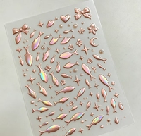 Feuilles d'autocollants OEM couleur Morandi, motif cœur à pois, autocollants décoratifs esthétiques en relief pour journal créatif