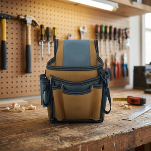 Bolsa de Herramientas Pequeña para Electricista, para Cinturón de Herramientas, Cierre de Hebilla Marrón, Personalizable OEM/ODM, 10-14 Bolsillos, Organizador de Herramientas de Construcción - Product Image 3