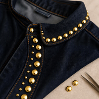 CY 9-2 Strass ronds, clous décoratifs en aluminium thermocollants, en vrac, 3mm-8mm, multicolores, pour la décoration de jeans, denim et vêtements
