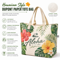 Sac fourre-tout de plage Hawaïen Aloha personnalisé, imperméable, en Tyvek Dupont, avec logo imprimé, idéal pour l'été – Vente chaude