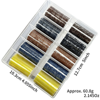 10 Rouleaux de Films Adhésifs Transfert pour Ongles en Dentelle Vintage, Motifs Creux en Maille Transparente, pour Décorations de Manucure DIY en Salon