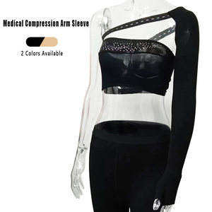 Manguito de compresión transpirable personalizado de grado médico para brazo, <span class=keywords><strong>rodilla</strong></span> y muñeca, 20-30 mmHg, para linfedema, hinchazón y artritis - Product Image 2