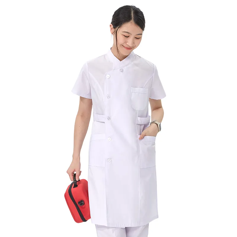 Lab Coat Costume Veterinary Operating Room White Robe Doctor Comfortable Durable Clinical Pet Hospital Professional White Coats