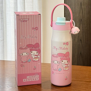 Bouteille d'eau isotherme Cruhre My Melody 730 ml pour enfants, utilisation en voyage, thermos en acier inoxydable - Product Image 1