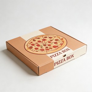 Boîte alimentaire pliable en carton ondulé, écologique, pour livraison de nourriture, conteneur à emporter en kraft écologique pour <span class=keywords><strong>pizza</strong></span> - Product Image 3