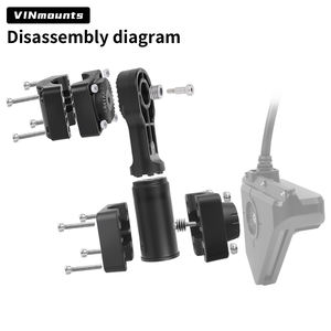 VINmounts LiveScope LVS32 Transducer Mount 360 Degree Rotating Adjustable Pole Mount Composite Nylon Black Corrosion Resistant - Product Image 3