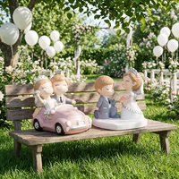 ROOGO Décoration de bureau créative en résine faite à la main, style nordique européen, pour chambre de jeunes mariés, cadeau de mariage pour couple