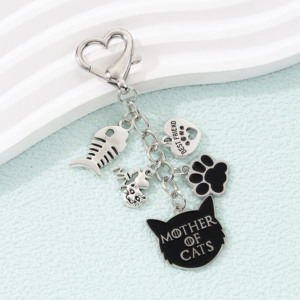 Encantador Llavero Conmemorativo Eterno 'Whisper' <span class=keywords><strong>para</strong></span> Gatos, Creativo, Plateado y Negro, Colgante <span class=keywords><strong>para</strong></span> Bolso, Regalo <span class=keywords><strong>de</strong></span> Recuerdo <span class=keywords><strong>para</strong></span> Amantes <span class=keywords><strong>de</strong></span> los Gatos - Product Image 5