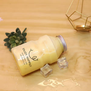 Bouteille en plastique PET vide personnalisée pour jus, lait, thé, 350 ml, 500 ml, avec couvercle, impression sérigraphique, vente en gros - Product Image 2