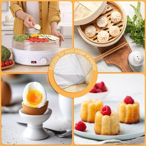 Tapis de cuisson vapeur en silicone blanc/jaune antiadhésif, facile à nettoyer, résistant à la chaleur, écologique, durable, pour usage en cuisine - Product Image 6