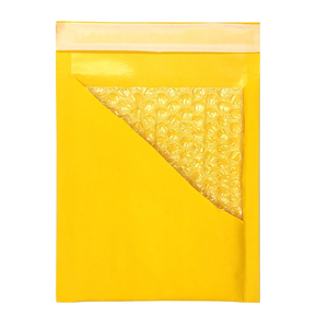 Enveloppe à bulles kraft jaune biodégradable écologique 150 g/m², pochette autocollante, poids lourd, logo personnalisé, antichoc, recyclable - Product Image 1