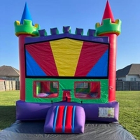 Castillo Inflable Comercial de PVC de 13x13 pies, Colorido, para Interiores, con Soplador