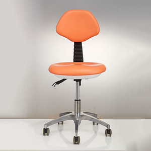 Taburete para Consultorio Dental, Altura Ajustable, Asiento Azul con Reposapiés para Uso Médico - Product Image 4