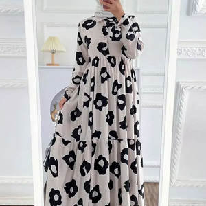 Custom Nieuwe Ontwerpen Kaftan Marocain Kaftan Jilbab Vestido Vrouwen Bescheiden Jurken Abaya Moslim Jurk Gewaad Islamitische Kleding - Product Image 3