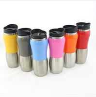 Botol Air Stainless Steel dan Plastik Berkualitas Terbaik Bebas BPA Anti Bocor dengan Tutup Cangkir Plastik Mickey Mouse