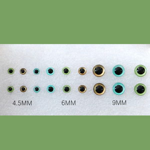 Ojos de Gato de Fieltro, Negros, Iridiscentes, de Cristal, 4.5mm, 6mm, 9mm, Accesorios Hechos a Mano para Manualidades - Product Image 1