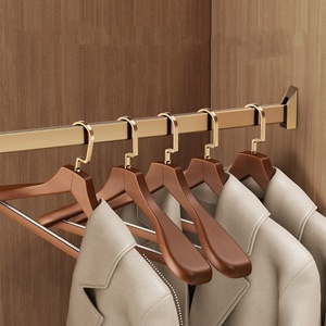 Cintre en bois massif à épaules larges pour vêtements volumineux, cintre antidérapant pour fourrures <span class=keywords><strong>et</strong></span> costumes, cintre élargi, grand cintre - Product Image 4