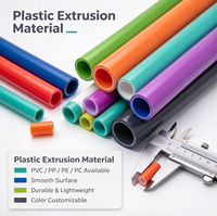 Tuyau rond en plastique extrudé PP PVC ABS de couleur personnalisée, diamètre de 50 à 300 mm, tube en plastique pour la construction, les meubles et l'usage industriel