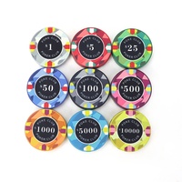 Conception et Échantillon Gratuits, Jetons de Poker en Céramique 10g pour Tournoi, 39mm, Logo Personnalisé, Fabricants Chinois de Jetons de Casino pour Jeu de Poker