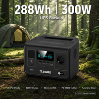 Centrale Électrique Portable N099 300W, Générateur Solaire MPPT pour Camping, VR, Extérieur, Urgence, avec Lampe Torche et Démarreur de Batterie