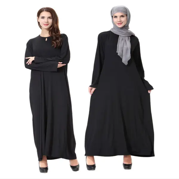 Chất lượng cao Hàn Quốc màu đen polyestine abaya vải cho saudi quần áo
