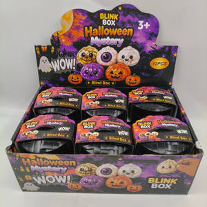 Nouvelle Boîte Squishy Scintillante Halloween en TPR – Balle Anti-Stress à Presser, Jouet Fidget, Cadeau Surprise Amusant pour Adolescents et Adultes, Idéal pour les Fêtes - Product Image 4