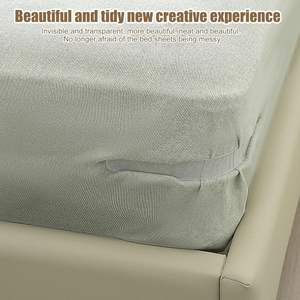 Paquete de 4 sujetadores ajustables para listones de cama de esquina abierta con bloqueo para sábanas, que mantienen las correas en su lugar - Product Image 6