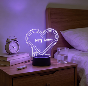 Tablero de Mensajes LED con Base Blanca Borrable, Nuevo Producto para Regalo de Cumpleaños y Día de la Madre, Juego de Luces Nocturnas - Product Image 3