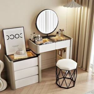 Haodao Furniture Factory Makeup Vanity With Led <b>Mirror</b> And Storage Drawers For Modern Bedroom - Product Image 3