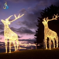 Bestseller Outdoor-Dekoration Hirsch-Lichtskulptur Wasserdichte Weihnachts-Tier-Festival-Laterne für Gartendekoration