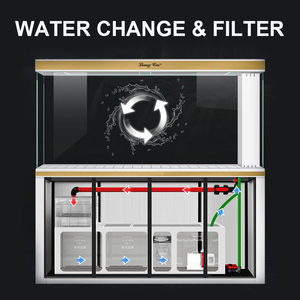 Acquari di grandi dimensioni in lega di alluminio con filtro inferiore, acquario in vetro ultra trasparente per <span class=keywords><strong>acqua</strong></span> salata - Product Image 6
