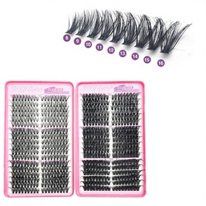 Extensions de cils <span class=keywords><strong>Manga</strong></span> 36 rangées 648 bouquets, mixtes 30D 100D, effet féerique aérien, cils segmentés en plateau, livre de cils - Product Image 1