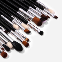 Ensemble de pinceaux de maquillage professionnel de luxe de haute qualité, 19 pièces, avec logo privé, techniques professionnelles, pinceau pour le visage, pinceau pour le mascara