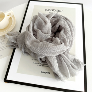Pañuelo Hijab de Algodón y Poliéster al por Mayor para Mujer, Turbante de Algodón Arrugado, Pañuelo Jersey de 180x100cm, Pañuelo Musulmán DX, Islam BB - Product Image 4