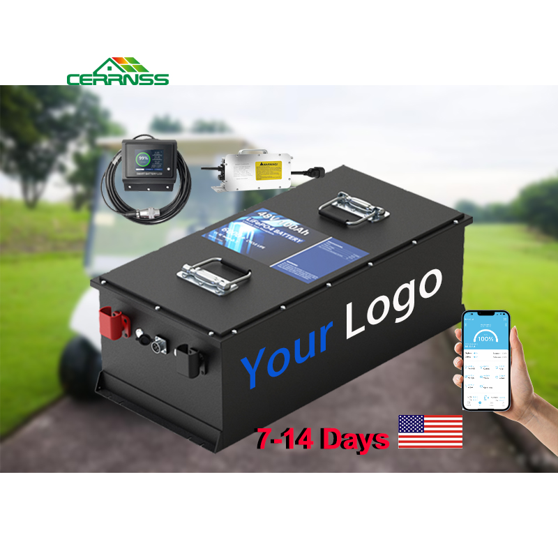 CERRNSS Bluetooth BMS 48 Вольт LiFePO4 батарея 24V 36V 48 V 72V 72AH 100AH 200AH 300AH литиевая батарея для гольф-Кара с ЖК-дисплеем