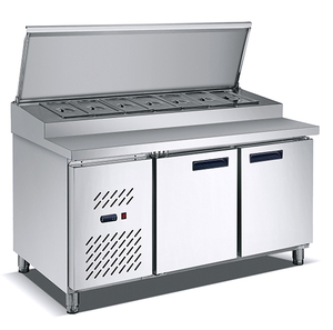 ตู้แช่พิซซ่าแบบสองประตูสำหรับร้านค้า 7 ถาด พร้อมระบบทำความเย็นด้วยอากาศ 0-10 องศา ° C R290 สำหรับร้านพิซซ่า ร้านอาหาร คาเฟ่ - Product Image 3